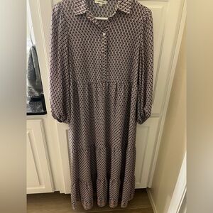 MAX STUDIO CREPE tiered dress